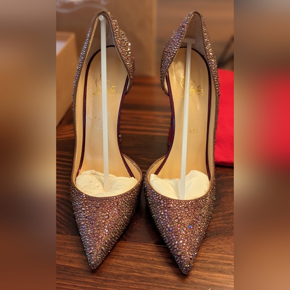 Christian Louboutin Iriza Strass 120 Suede Burma/Metal Gloss - Picture 3 of 12